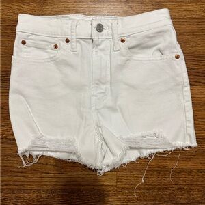 Levi’s white denim shorts